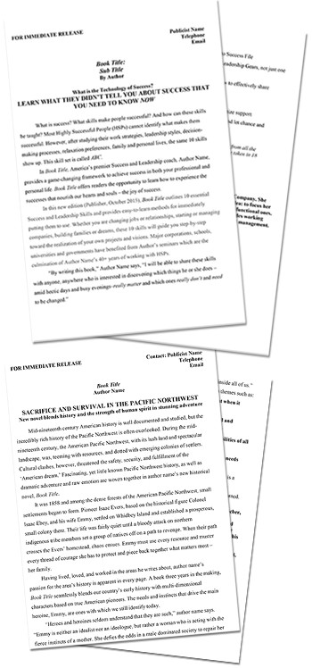 a Press release for your book can help you penetrate your marketplace more effectively